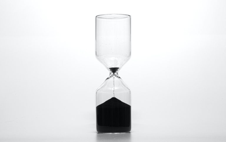 hour glass nearly out of sand
